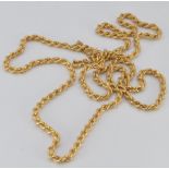 An 18ct gold rope twist necklace, 22.3g