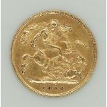 1900 Victoria veiled head gold half sovereign.