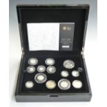 Royal Mint 2010 UK Silver Proof Coin Set, in deluxe case with certificate no 1057