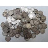 Approximately 189g of Victorian silver threepence coins