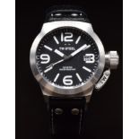 T W Steel Canteen gentleman's diver's wristwatch ref. TW 2R with date aperture, white hands and hour