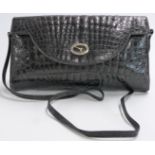 Harrods crocodile leather  clutch/ shoulder bag, 20 x 28cm