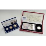 Royal Mint 2004 UK Silver Piedfort three-coin set comprising, £1, £2 and '4 Minute Mile' 50p,