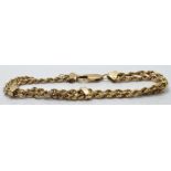 A 9ct gold rope twist bracelet, 6.2g