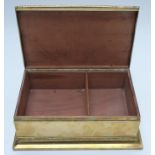 Anglo Indian interest brass cigarette box with inscription 'Royal Calcutta Golf Club, Runner Up in