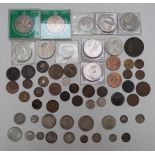 An amateur collection of UK coinage, Charles II onwards, includes approximately 88.6g of UK silver