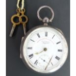 J G Graves of Sheffield The Express English Lever hallmarked silver open faced pocket watch with