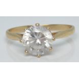 A 9ct gold ring set with paste, 2.3g, size O