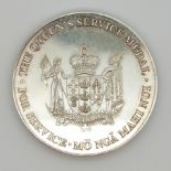 Prototype The Queen's Service Medal New Zealand with the Queen's bust in high relief, never put into