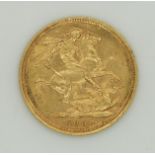 1889 Victoria Jubilee head gold full sovereign, Sydney Mint