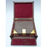 Victorian brass bound bible in oak box with dedication to inside of clasp 'James Tagg, 1862', 27 x