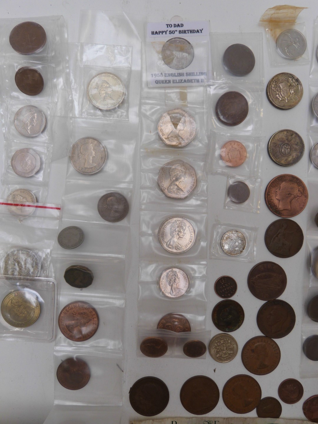 A quantity of sundry UK coinage George III onwards together with banknotes including English, - Image 2 of 5