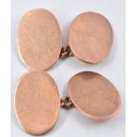 A pair of 9ct rose gold cufflinks, 8.g