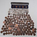 Collection of coins including silver 3d, Gothic and Jubilee florins etc