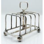 George V hallmarked silver five bar toast rack, Sheffield 1930 maker Atkin Brothers, length 9.5cm,