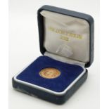 2002 Elizabeth II gold full sovereign in case, VF
