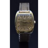 Zenith Respirator gentleman's automatic wristwatch with date aperture luminous tipped gold hands,