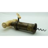 Dowler Patent vintage rack type corkscrew, length 19cm