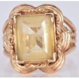 A 9ct gold ring set with citrine, 7.0g, size N