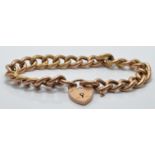 A 9ct rose gold cub link bracelet, 15.1g
