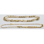 Two 9ct gold bracelets, 4.3g