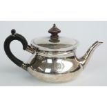 George V hallmarked silver bachelor's teapot, London 1911 maker Charles Edwards, length 16cm, weight