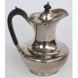 WITHDRAWN      George V hallmarked silver hot water or similar jug, London 1925 maker Edward Barnard