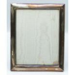 Edward VII hallmarked silver photograph frame to suit 8 x 6 inch photo, with easel back to suit