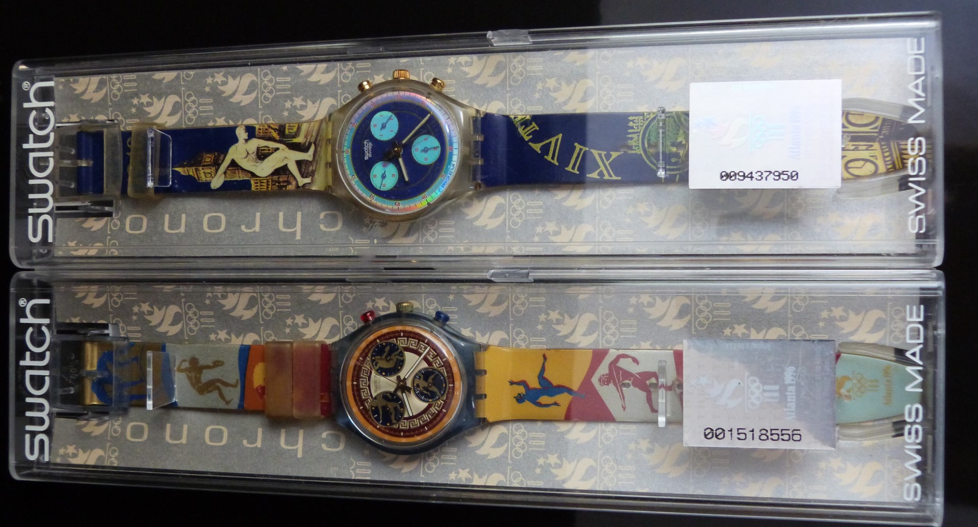 Two Swatch chronograph wristwatches London 1948 SCZ102 and Kalos SCZ104, both in original boxes - Image 8 of 8