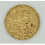 1892 Victoria Jubilee head gold full sovereign