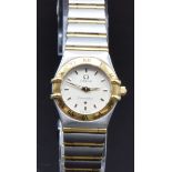 Omega Constellation ladies wristwatch ref. 1262.30.00 with luminous gold hands, gold hour markers,