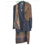 Lauren Ralph Lauren ladies navy wool blazer, US size 8 and kilt-style wool skirt size 14, Polo Ralph