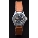 Rotary military style gentleman's wristwatch with inset subsidiary seconds dial, luminous hands