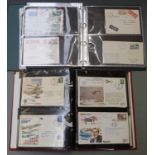 An album of airmail first flight covers including USA, Far East, Australia, Europe and a selection