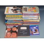 Fifty TV related annuals and books including Magic Roundabout, Outer Limits, Monty Python, Mork &