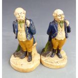 Two Bretby Pickwick figures