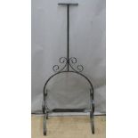 Wrought iron boot scraper, H110cm