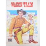 Two Walt Howarth signed limited edition original artwork prints Wagon Train starring Robert Horton