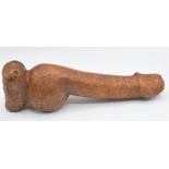 A hardstone model of a phallus, 26cm