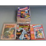 Sixty-six Marvel comic books including The Super-Heroes, Spider-Man, The Mighty World of Marvel etc.