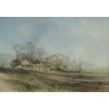Keith Johnson (1931-2018) watercolour 'Farmhouse near Temple Guiting' signed lower left and with