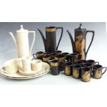 Susan Williams-Ellis for Portmeirion retro coffee sets in Greek key and Phoenix patterns and another