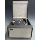 Hacker record player with Garrard 2025TC deck, in two tone Rexine finish