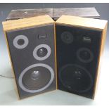 A pair of Pioneer CS-161 stereo speakers, 46 x 28cm, together with a pair of Binatone 01/1134C