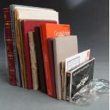 A box of sundry albums, Stanley Gibbons pre-decimal celebration collection and specialist catalogue,