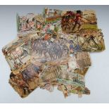 A collection of Victorian scrap cutout cards including Victoria Cross Gallery, Sir William