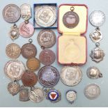 Bronze Lifesaving Medal awarded to E E Threadgold 1938, large quantity of hallmarked silver,