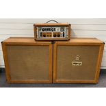 Orange of London amplifier, almost certainly model OR 120 circa early 1970s, together with a pair of