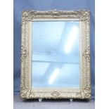 19thC ornate gilt framed mirror, 74 x 94cm overall