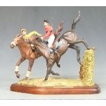 Cloudside Studios resin horseracing figure, Cheltenham Gold Cup legends Forgive 'N' Forget -